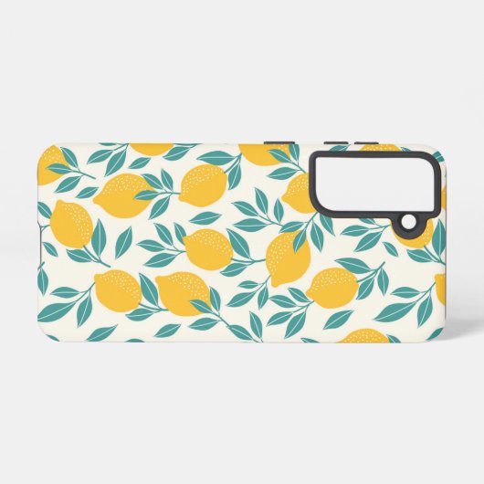 Zoete citroen takken patroon samsung galaxy hoesje (Achterkant horizontaal)