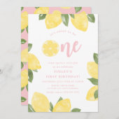 Zoete citroenen 1e verjaardag kaart (Voorkant / Achterkant)