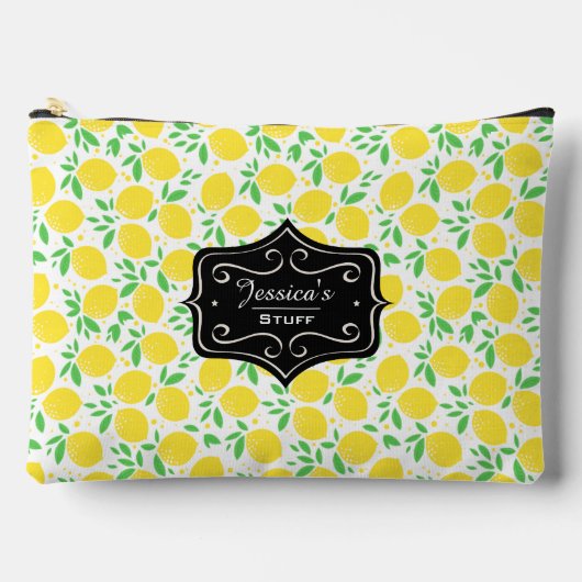Zoete citroenen blad patroon gepersonaliseerd etui (Voorkant)