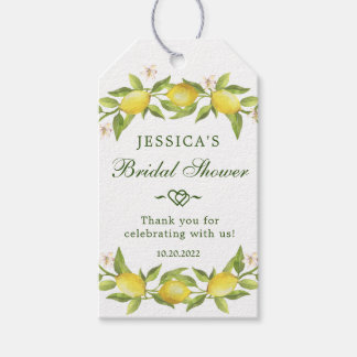 Zoete citroenen en groen cadeautag bedanken cadeaulabel