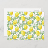 Zoete citroenen gele zomer. briefkaart (Voorkant / Achterkant)