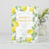 Zoete citroenen gele zomer. kaart (Staand voorkant)