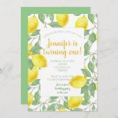 Zoete citroenen gele zomer. kaart (Voorkant / Achterkant)