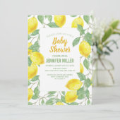 Zoete citroenen gele zomer. kaart (Staand voorkant)