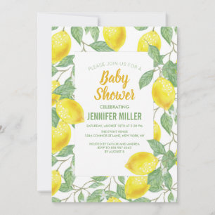 Zoete citroenen gele zomer. kaart