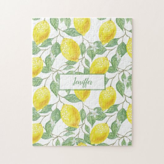 Zoete citroenen gele zomer. legpuzzel (Verticaal)