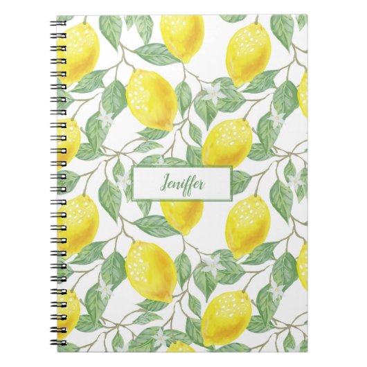 Zoete citroenen gele zomer. notitieboek (Voorkant)