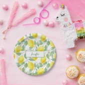 Zoete citroenen gele zomer. papieren bordje (Feest)