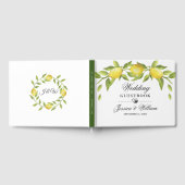 Zoete citroenen & groen bruiloft gastenboek (Volledig)