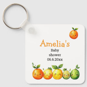 Zoete Citrus Cutie Baby Shower  Sleutelhanger