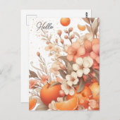 Zoete Citrus Sinaasappels en Bloemen Neutraal Briefkaart (Voorkant / Achterkant)