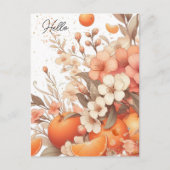 Zoete Citrus Sinaasappels en Bloemen Neutraal Briefkaart (Voorkant)