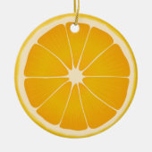 Zoete Citrus Slice Tree Decor Keramisch Ornament (Voorkant)