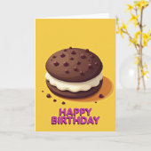 Zoete Cookie Kunstkaart Kaart (Gele Bloem)