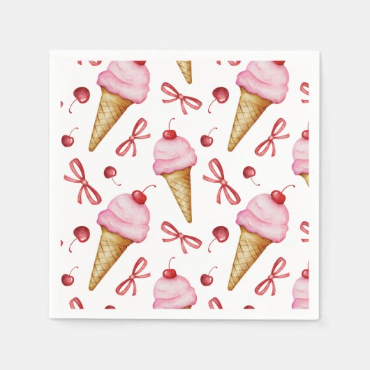Zoete Coquette Aquarel Servetten (Voorkant)