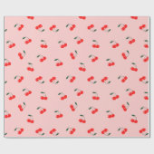 Zoete Coquette Cherry Pattern Cadeaupapier (Vlak)