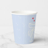 Zoete Coquette Strik Champagneglas Bubbles Papieren Bekers (Rechts)