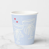 Zoete Coquette Strik Champagneglas Bubbles Papieren Bekers (Voorkant)