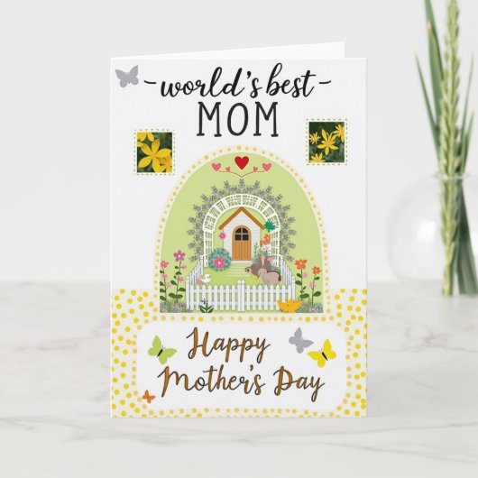 Zoete Cottage Moederdag Kaart (Voorkant)