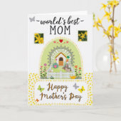 Zoete Cottage Moederdag Kaart (Gele Bloem)
