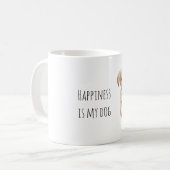 Zoete Crème Puppy Hond Koffiemok (Voorkant links)