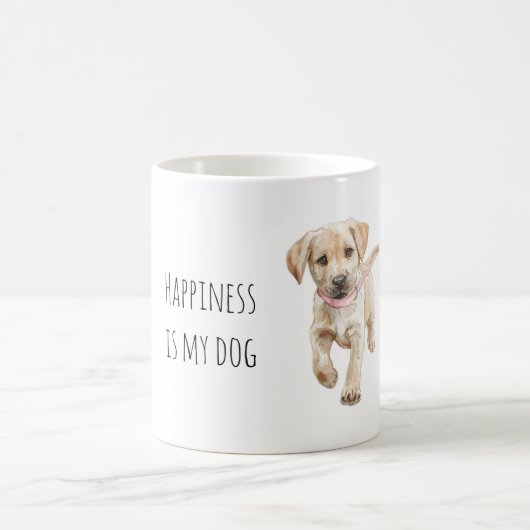 Zoete Crème Puppy Hond Koffiemok (Center)