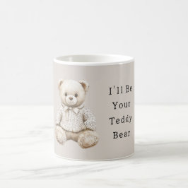 Zoete Crème Teddybeer in Trui Koffiemok
