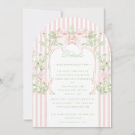 Zoete Crest met Roze Huwelijksdetails Bijgevoegde Kaart