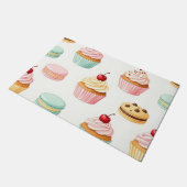Zoete Cupcake Macaron Patroon Deurmat (Schuin)