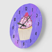 Zoete Cupcake met Framboos erop Grote Klok (Hoek)