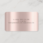 Zoete Cupcake Roze Goud Druppels Diamanten Blauw  Visitekaartje (Achterkant)