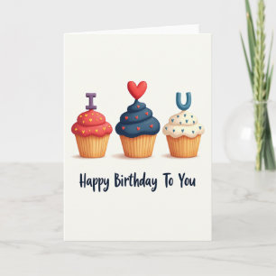 Zoete Cupcake Trio Kaart
