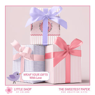 Zoete Cupcake Valentijnsdag Inpakpapier Vel