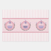 Zoete Cupcake Valentijnsdag Inpakpapier Vel (Voorkant)