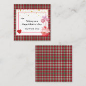 Zoete Cupcake Valentijnsdag voor kinderen Notitiekaartje (Voorkant / Achterkant)