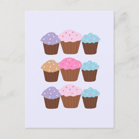 Zoete Cupcakes Briefkaart (Voorkant)