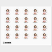 Zoete Daisy Meisje Moederdag Ronde Sticker (Vel)