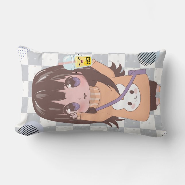 zoete dalls anime stijl kussen (Voorkant)