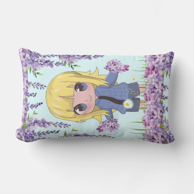 zoete dalls anime stijl kussen (Voorkant)