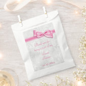 Zoete Damast Zestien en Boog Faux Bedankzakje (Geknipt)