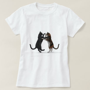 Zoete dansende katten t-shirt