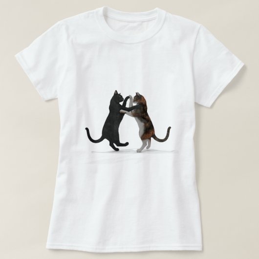 Zoete dansende katten t-shirt (Design voorkant)