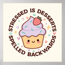 Zoete Depressieve Dessert Poster