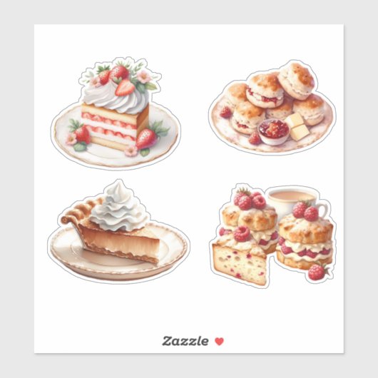 Zoete Dessert Behandelingen Vinyl Sticker (Vel)