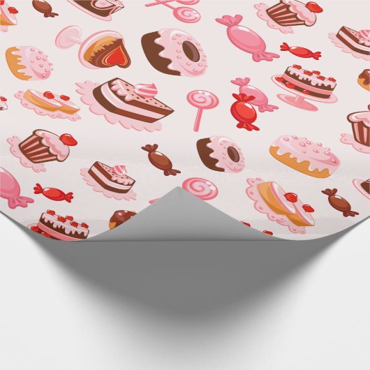 Zoete dessert-pakpapier cadeaupapier (Hoek)