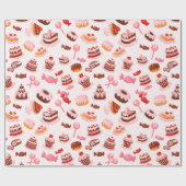 Zoete dessert-pakpapier cadeaupapier (Vlak)