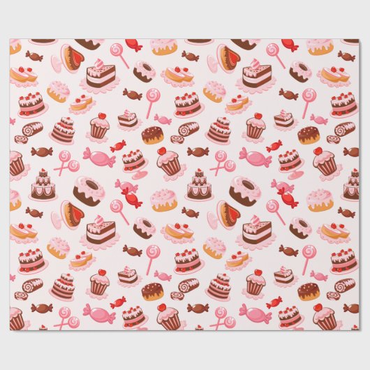 Zoete dessert-pakpapier cadeaupapier (Vlak)