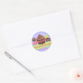 Zoete desserts Bakkerij Box Seals Ronde Sticker (Envelop)
