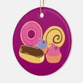 Zoete desserts keramisch ornament (Links)