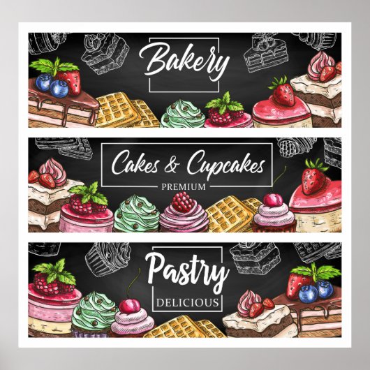 Zoete desserts poster (Voorkant)